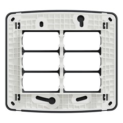 Placa 6 Posto 4x4 Miluz Grafite - Schneider