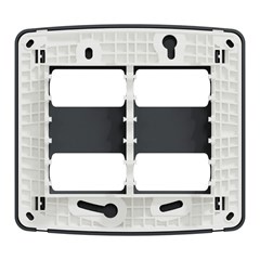 Placa 4 Posto 4x4 Miluz Grafite - Schneider