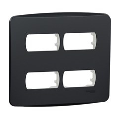 Placa 4 Posto 4x4 Miluz Grafite - Schneider