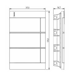 Quadro Dist. Sobrepor 36/24 Disjuntores Branco -  Eletromar