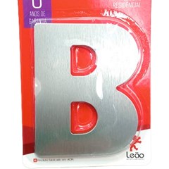 Letra B Residencial Escovado - Leao Metais