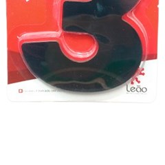 Numeral 3 Residencial Preto - Leao Metais