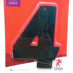 Numeral 4 Residencial Preto - Leao Metais