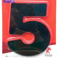 Numeral 5 Residencial Preto - Leao Metais