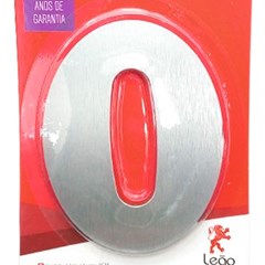 Numeral 0 Residencial Escovado - Leao Metais