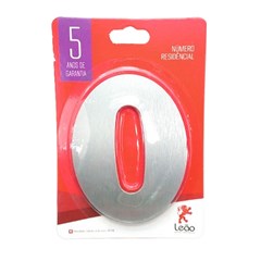 Numeral 0 Residencial Escovado - Leao Metais