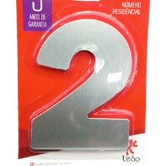 Numeral 2 Residencial Escovado - Leao Metais