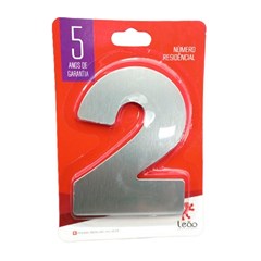 Numeral 2 Residencial Escovado - Leao Metais