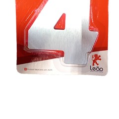 Numeral 4 Residencial Escovado - Leao Metais