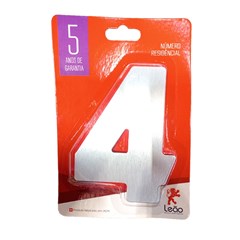 Numeral 4 Residencial Escovado - Leao Metais