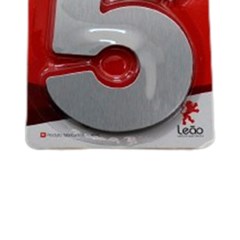 Numeral 5 Residencial Escovado - Leao Metais