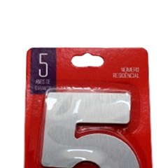 Numeral 5 Residencial Escovado - Leao Metais