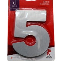 Numeral 5 Residencial Escovado - Leao Metais