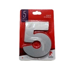 Numeral 5 Residencial Escovado - Leao Metais