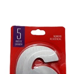 Numeral 6 Residencial Escovado - Leao Metais