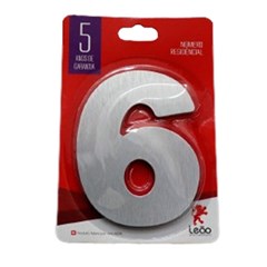Numeral 6 Residencial Escovado - Leao Metais