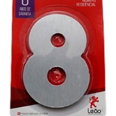 Numeral 8 Residencial Escovado - Leao Metais