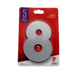 Numeral 8 Residencial Escovado - Leao Metais