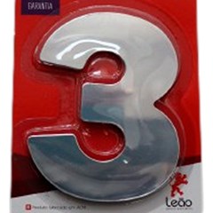 Numeral 3 Residencial Espelhado - Leao Metais