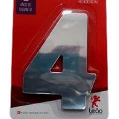 Numeral 4 Residencial Espelhado - Leao Metais