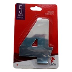 Numeral 4 Residencial Espelhado - Leao Metais