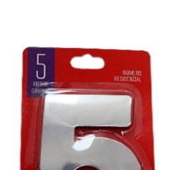 Numeral 5 Residencial Espelhado - Leao Metais