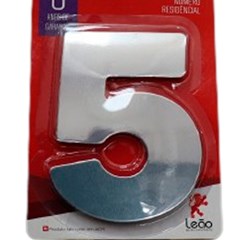 Numeral 5 Residencial Espelhado - Leao Metais