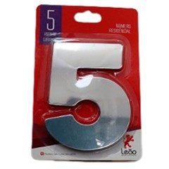 Numeral 5 Residencial Espelhado - Leao Metais