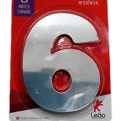 Numeral 6 Residencial Espelhado - Leao Metais