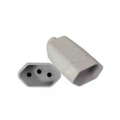 Plug Femea 2p+T 20a Cinza - Ilumi
