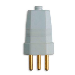 Plug Macho 2p+T 10a Cinza - Ilumi