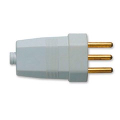 Plug Macho 2p+T 10a Cinza - Ilumi