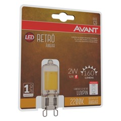 Lâmpada Retrô Luxpin LED 2W G9 2200K 220V - Avant