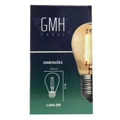 Lâmpada Filamento Led G45 2w Bivolt - Gmh Trade