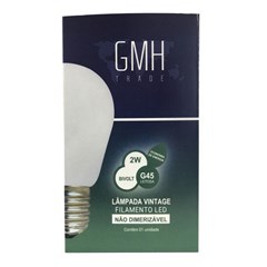 Lâmpada Filamento Led Leitosa G45 2w Bivolt - Gmh Trade