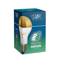Lâmpada Filamento Led Defletora A19 6w Dourada - Gmh Trade