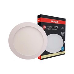 Painel Embutir Led Redondo 12w 4000k Bivolt - Avant