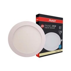Painel Embutir Led Redondo 12w 4000k Bivolt - Avant
