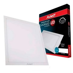 Painel Embutir Led Quadrado 30w 3000k Bivolt - Avant