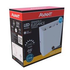 Arandela Elegance Versati LED 4W 3000K Branca - Avant